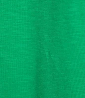 Allison Daley Embroidered 3/4 Cuff Sleeve Split V-Neck Top