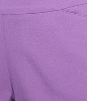 Allison Daley Lattice Hem Pull-On Straight Leg Cropped Pants