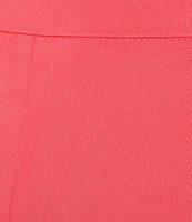 Allison Daley Lattice Hem Pull-On Straight Leg Cropped Pants