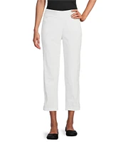 Allison Daley Lattice Hem Pull-On Straight Leg Cropped Pants