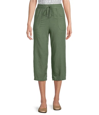 Allison Daley Linen Blend Pull-On Capri Pants