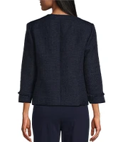 Allison Daley Petite Size Long Sleeve Full Front Button Lined Jacket