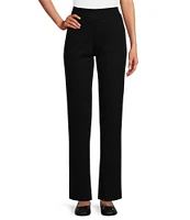 Allison Daley Petite Size Pull-On Straight Leg Ponte Pants