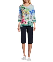 Allison Daley Petite Size Tech Stretch Pull-On Skimmer Pants