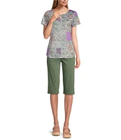 Allison Daley Petite Size Tech Stretch Pull-On Skimmer Pants