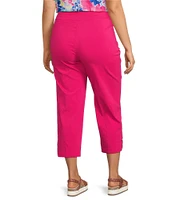 Allison Daley Plus Size Embellished Hem Pull-On Straight Leg Cropped Pants