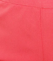 Allison Daley Plus Size Lattice Hem Pull-On Straight Leg Cropped Pants