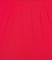 Allison Daley Plus Size Pomegranate Linen Blend Pull-On Capri Pants