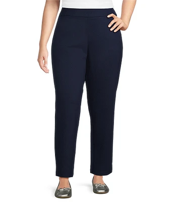 Allison Daley Plus Size Pull-On Straight Leg Ponte Pants