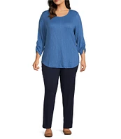 Allison Daley Plus Size Straight Leg Pull-On Pants