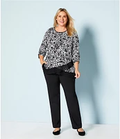 Allison Daley Plus Size Straight Leg Pull-On Pants