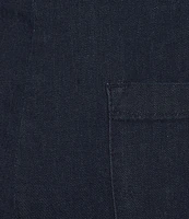 Allison Daley Plus Size Stretch Denim Elastic Waist Pull-On Wide Leg Crop Pants