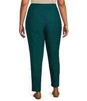 Allison Daley Plus Size Tech Stretch Elastic Waist Straight Leg Pant