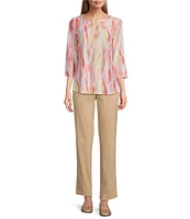 Allison Daley Stretch Pull-On Straight Leg Pants