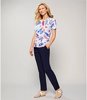 Allison Daley Stretch Pull-On Straight Leg Pants