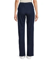 Allison Daley Straight Leg Stretch Denim Elastic Waist Pull-On Pants