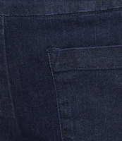 Allison Daley Stretch Denim Elastic Waist Pull-On Wide Leg Crop Pants