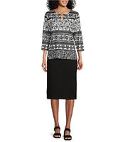 Allison Daley Stretch Pull-On Pencil Skirt