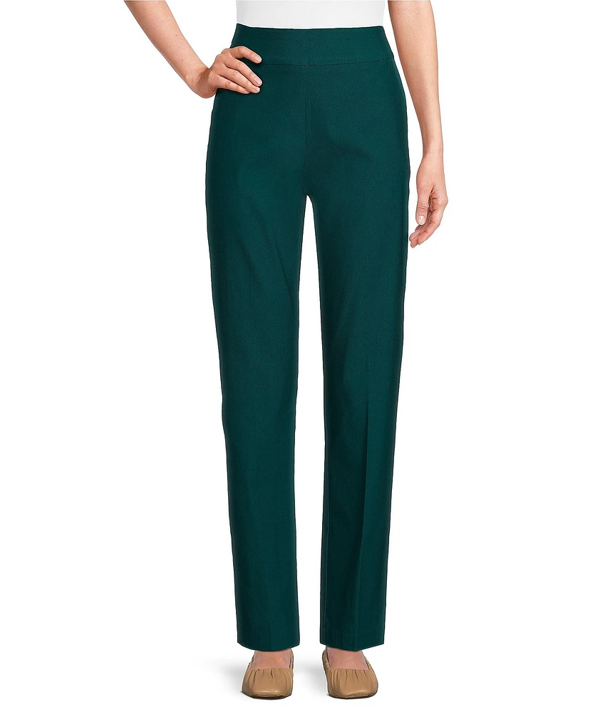 Allison Daley Tech Stretch Elastic Waist Straight Leg Pants