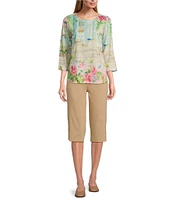 Allison Daley Tech Stretch Pull-On Skimmer Pants