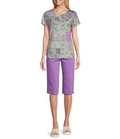 Allison Daley Tech Stretch Pull-On Skimmer Pants