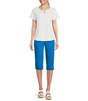 Allison Daley Tech Stretch Pull-On Skimmer Pants
