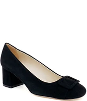 Amalfi Baccio Suede Block Heel Pumps