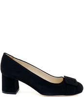 Amalfi Baccio Suede Block Heel Pumps