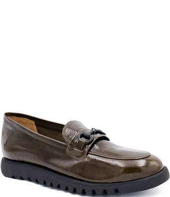 Amalfi Egesto Patent Leather Bit Buckle Loafers