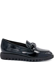 Amalfi Egesto Patent Leather Bit Buckle Loafers