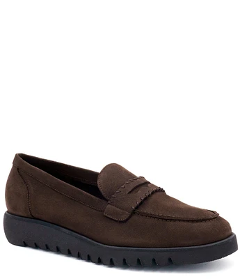 Amalfi Eolo Suede Penny Loafers