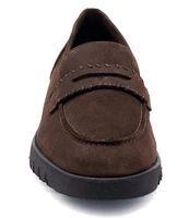 Amalfi Eolo Suede Penny Loafers