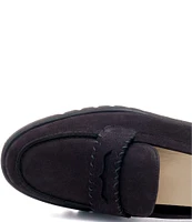 Amalfi Eolo Suede Penny Loafers