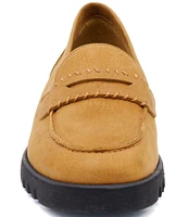 Amalfi Eolo Suede Penny Loafers