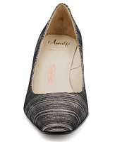 Amalfi Falco Line Striped Pumps