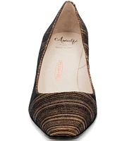 Amalfi Falco Line Striped Pumps