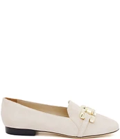 Amalfi Galatea Suede Bold Chain Dress Loafers