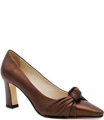 Amalfi Icaro Leather Knotted Pumps