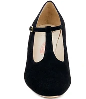 Amalfi Lucrezia Suede T Strap Pumps