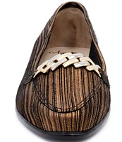 Amalfi Oste Line Stripe Chain Detail Loafers