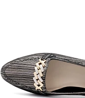 Amalfi Oste Line Stripe Chain Detail Loafers