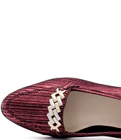 Amalfi Oste Line Stripe Chain Detail Loafers