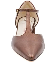 Amalfi Pipistrello Leather T Strap Pumps