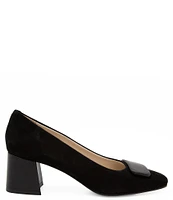 Amalfi Saggina Suede Ornament Detail Block Heel Pumps