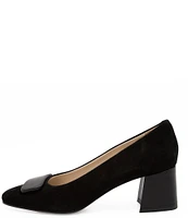 Amalfi Saggina Suede Ornament Detail Block Heel Pumps