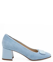 Amalfi Saggina Suede Ornament Detail Block Heel Pumps