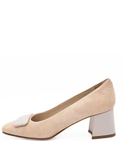 Amalfi Saggina Suede Ornament Detail Block Heel Pumps