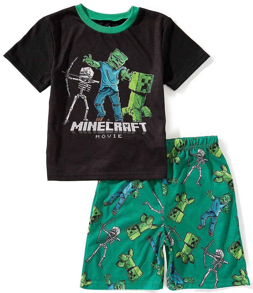 AME Little/Big Boys 6-12 Minecraft Short Sleeve Pajama Shirt & Shorts Set