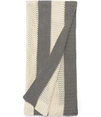 Amity Home Hatteras Natural Knitted Throw Blanket