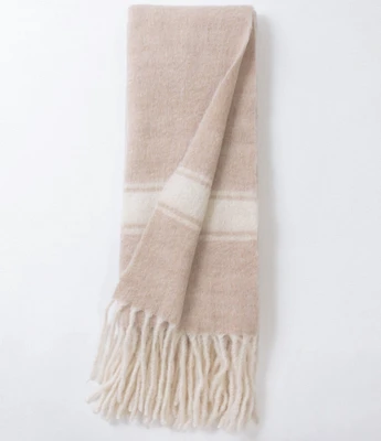 Amity Home Luca Merino Woven Fringed Throw Blanket